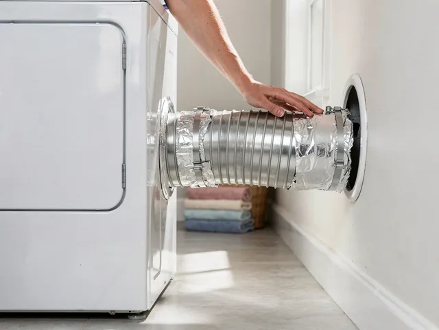 Professional dryer vent hose installation by Wadsworth Dryer Vent Cleaning in Wadsworth