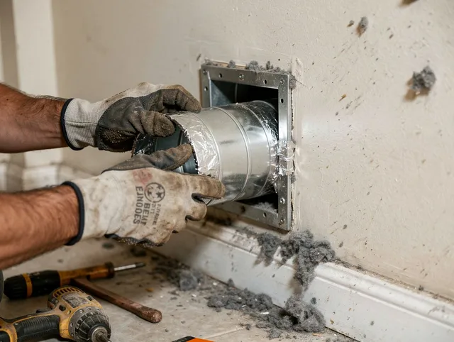 Professional dryer vent repair and installation by Wadsworth Dryer Vent Cleaning in Wadsworth
